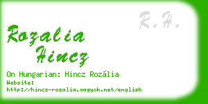 rozalia hincz business card