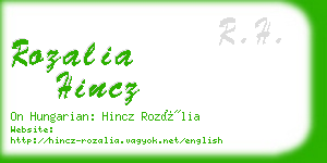 rozalia hincz business card